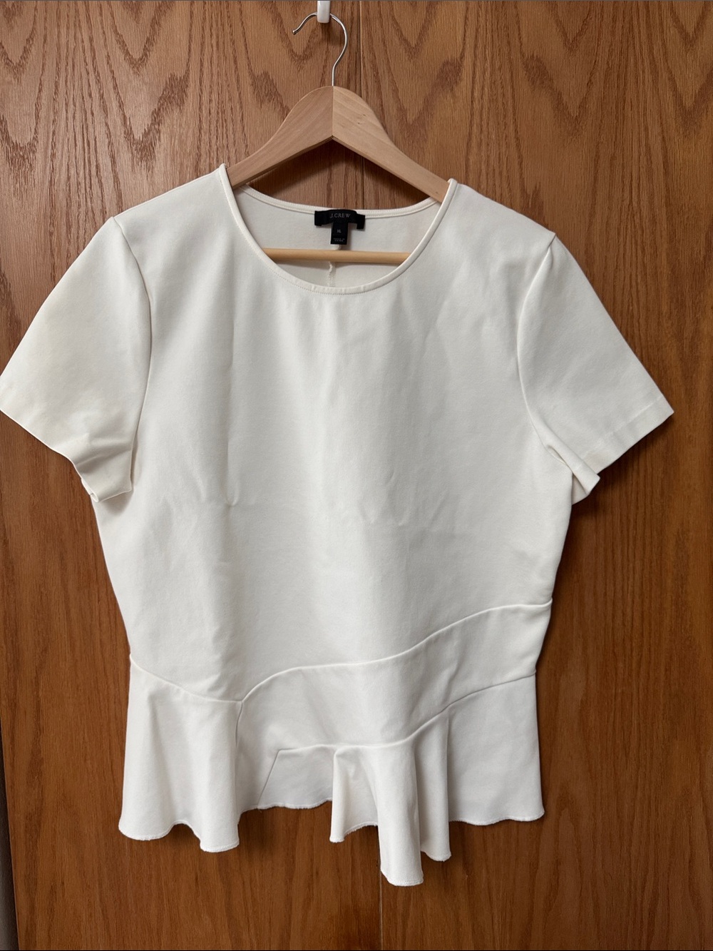 J Crew Ponte peplum shirt
